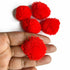 Red Color Big Size Pom Pom Pack Of 25