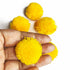 Yellow Color Big Size Pom Pom Pack Of 25