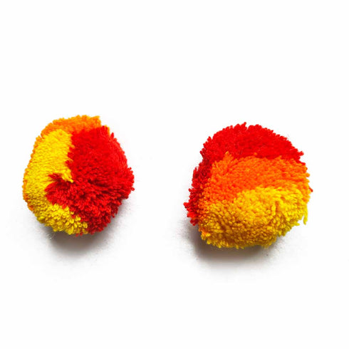 Multicolored Color Big Size Pom Pom Pack Of 20