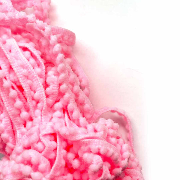 Light Pink Soft Polycotton Pom Pom Lace ( 5mtr ) | Polycotton | Pom Pom | Pom Pom Lace | Craft Shop India | Art Craft | Decoration | Laces Collection | Border Collection | Craft Making