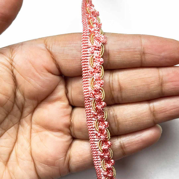 Peach Color Soft Resham Lace ( 5mtr ) | Soft Resham Lace| Resham | Lace | Craft Shop India | Art Craft | Decoration | Laces Collection | Border Collection | Craft Making