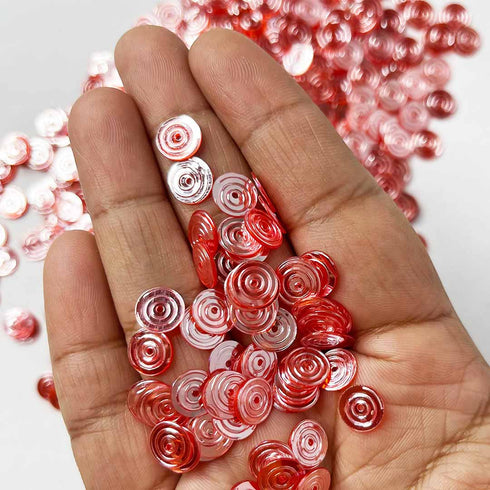 Peach Color Textured Circular Sequins / Shakers | Peach Color | Textured Circular | Sequins | Shakers | Craft Shop India | Indian Craft shop
