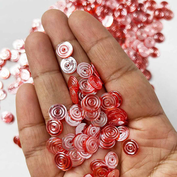 Peach Color Textured Circular Sequins / Shakers | Peach Color | Textured Circular | Sequins | Shakers | Craft Shop India | Indian Craft shop