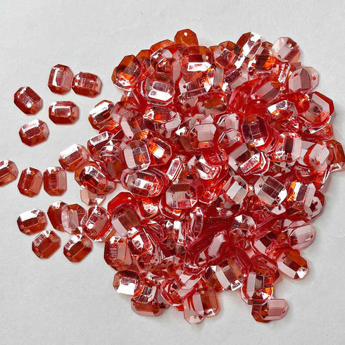 Pastel Orange Rectangular Shape Bowl Sequins & Shakers