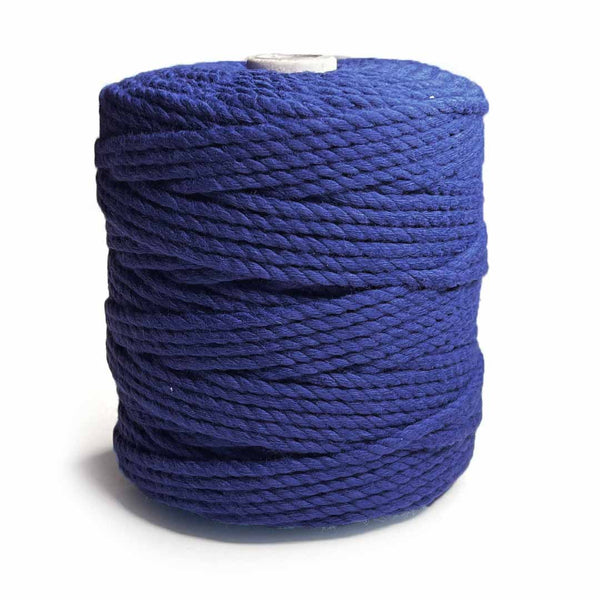 Dark Blue - 4 mm Twisted Macrame Cord | Twisted macrame Cord | Macrame cord | Adikala Craft Store | Art Craft | collection | Projects | DIY | Craft | Craft Making | Craft Shop India | India Craft Shop | Shop Craft