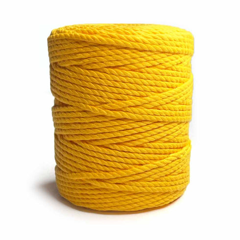 Dark Yellow - 4 mm Twisted Macrame Cord