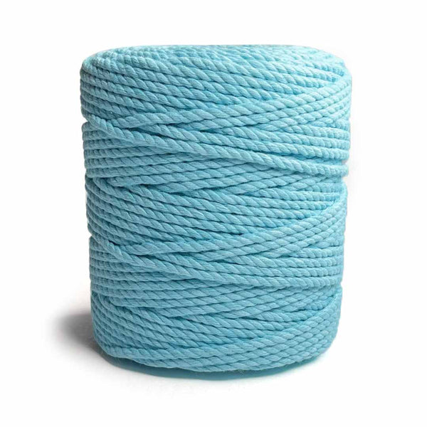Light Blue - 4 mm Twisted Macrame Cord | Twisted macrame Cord | Macrame cord | craft shop india | Art Craft | collection | Projects | DIY | Craft | Craft Making