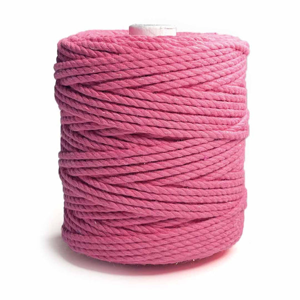 Pink - 4 mm Twisted Macrame Cord | Twisted macrame Cord | Macrame cord | Craft Shop India | Art Craft | collection | Projects | DIY | Craft | Craft Making