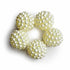 Cream Color Pearl Layered Big Size Beads Set Of 20