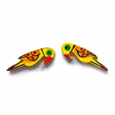 Mango Yellow Parrot Wooden Miniature Small Size
