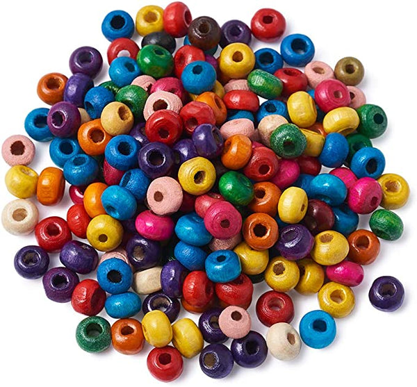Multicolored Small Size Wooden Beads | Multicolored Small Beads | Wooden Beads | Craft Shop India | Art Craft | Colllection | Projects | Art | Jewellery Making