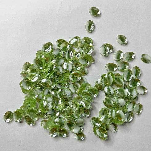 Pista Green Oval Shape Bowl Sequins & Shakers