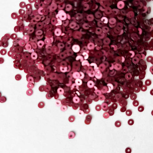 Maroon Color Circular Sequins / Shaker