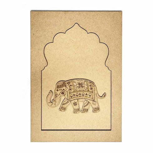Jharokha With Elephant Mdf Cutout 13 inches