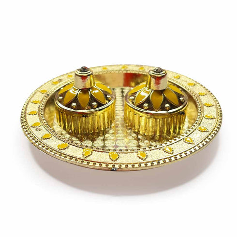 Yellow Color Acrylic Roli Chawal Plate