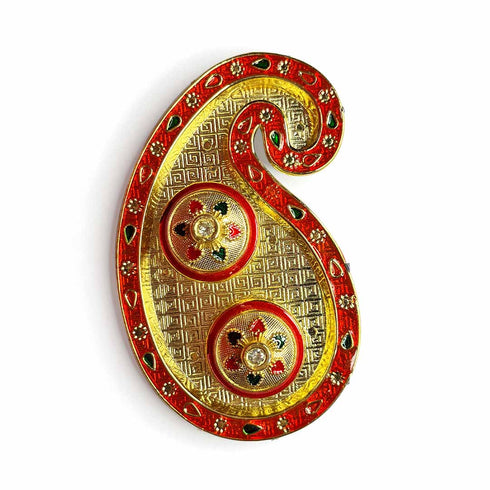 Red Color Acrylic Roli Chawal Plate