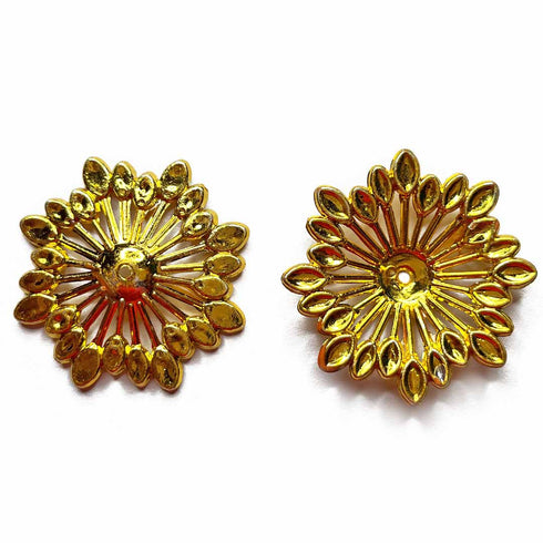 Golden Flower Shape Hanging Cap Pack Of 20