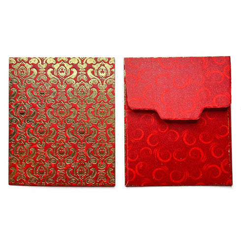 Rust Color Exclusive Velvet Finish Designer Small Shagun Envelope Pack Of 2
