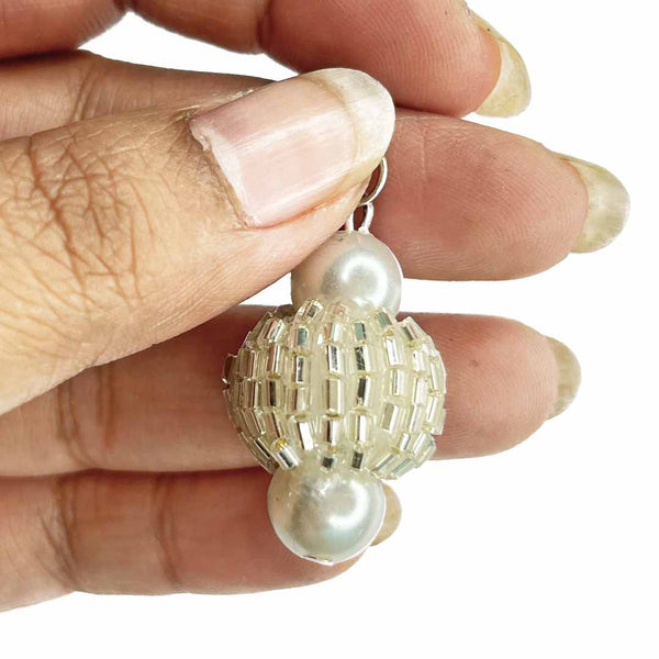 Silver Katdana Ball Tassels Set Of 2 | Tassel | Katdanas | Craft Shop India
