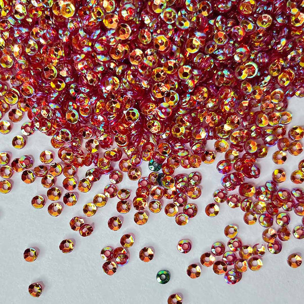 Red Rainbow Color Shine Bowl Sequins / Shakers | Red rainbow | Shine Glitter | Craft Shop India