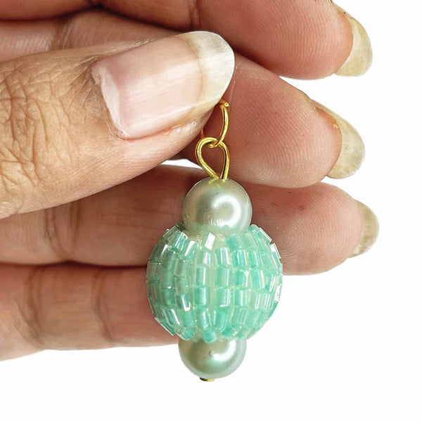 Sky Blue Katdana Ball Tassels Set Of 2 | Tassels | Katdana | Sky Blue Katdana | Craft Shop India