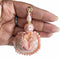 Peach Color Transparent Sequins & Beads Embroidered Tassels Set Of 2