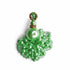 Green Color Big Size Bead With Katdana Ruffled Tassels Set Of 2