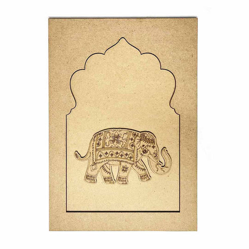 Jharokha With Elephant Mdf Cutout 13 inches