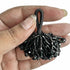 Black Color Crystal Beads & Katdana Ruffled Tassels Set Of 2