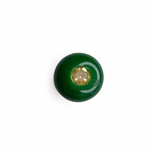 Green Color Round Fancy Buttons Set Of 10