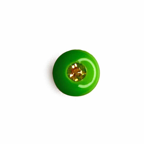 Parrot Green Color Round Fancy Buttons Set Of 10