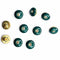Bottle Green Color Round Fancy Buttons Set Of 10