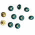 Bottle Green Color Round Fancy Buttons Set Of 10