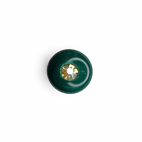 Bottle Green Color Round Fancy Buttons Set Of 10