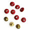 Red Color Round Fancy Buttons Set Of 10