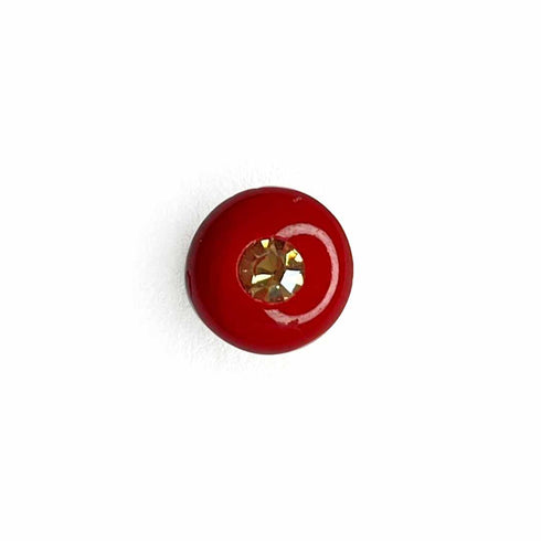Red Color Round Fancy Buttons Set Of 10