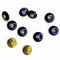 Blue Color Round Fancy Buttons Set Of 10