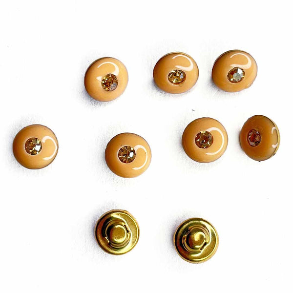 Peach Color Round Fancy Buttons Set Of 10 | Peach Color Round Fancy Buttons | Buttons Set Of 10 | Fancy Button | Buttons | Art Craft | Decoration | Festivals | Jewellery Making | Jewellery | Project | Diy | Essentials | Craft shop India