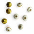 White Color Round Fancy Buttons Set Of 10