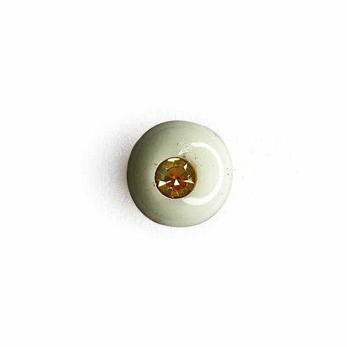 White Color Round Fancy Buttons Set Of 10
