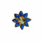 Blue Color Flower Shape Fancy Buttons Set Of 5