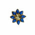 Blue Color Flower Shape Fancy Buttons Set Of 5