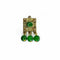 Green Color Hanging Style Square Fancy Buttons Set Of 10