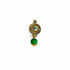 Green Color Hanging Style Round Fancy Buttons Set Of 10