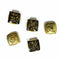 Black Color Square Fancy Buttons Set Of 10
