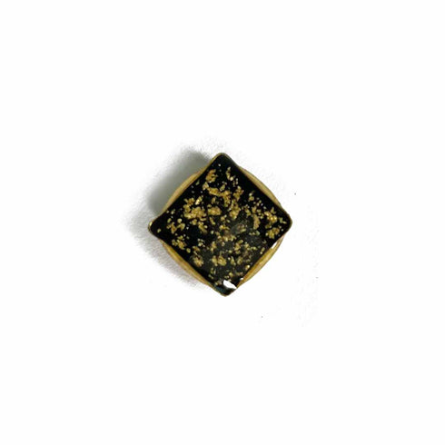Black Color Square Fancy Buttons Set Of 10
