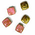Pink Color Square Fancy Buttons Set Of 10