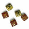 Wine Color Square Fancy Buttons Set Of 10