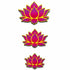 3 Different Sizes Pink Lotus Flower Set of 18