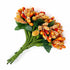 Orange Artificial Pollen Flower Set Of 4 Bunch